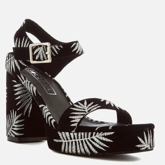 Sol Sana Cathy Platform Embroidered Heels - Picture 2 of 6